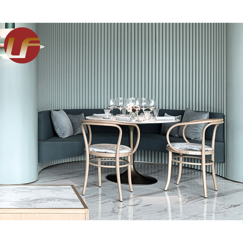 Modern Dining Furniture Design High Back Single Side Velvet Restaurant Sofa Booth Seating