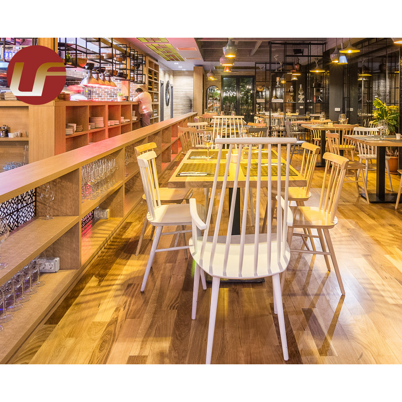 Foshan Restaurant Furniture Solution Ladder Back Chair Table with Sofa Set Comedores 