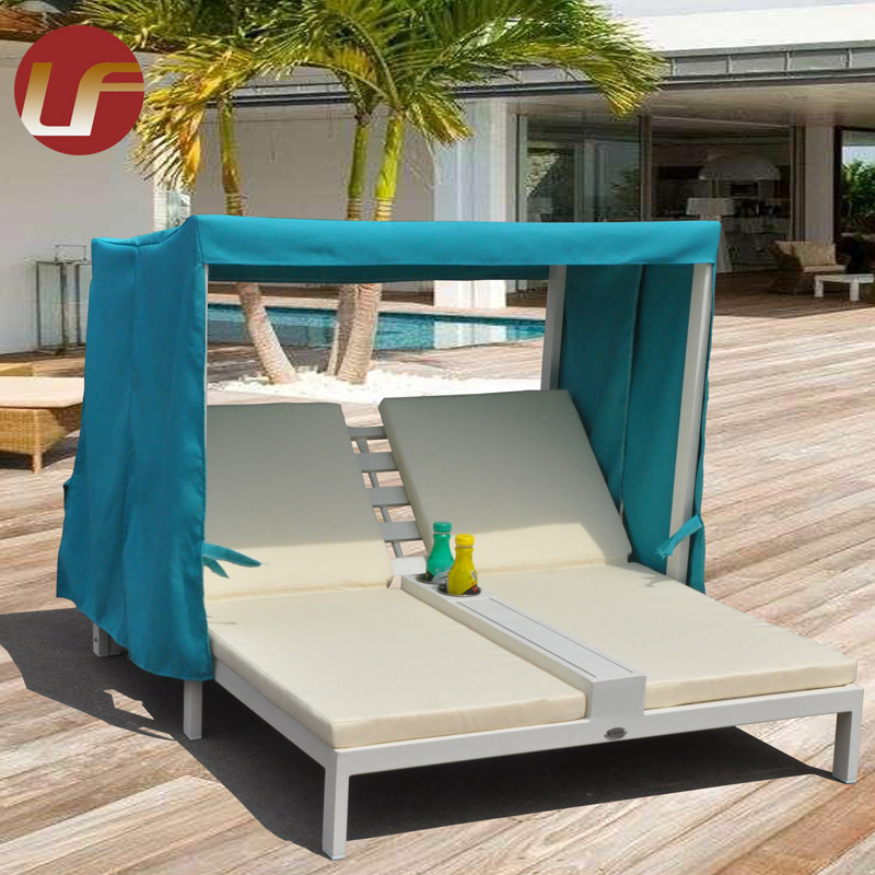 Aluminum White Cushion Outdoor Furniture Pool Sun Beds Outdoor Furniture Beach Loungers