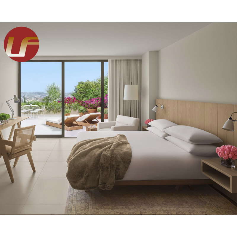 China Luxury Hotel Room Furniture Wood Furniture Bedroom Set