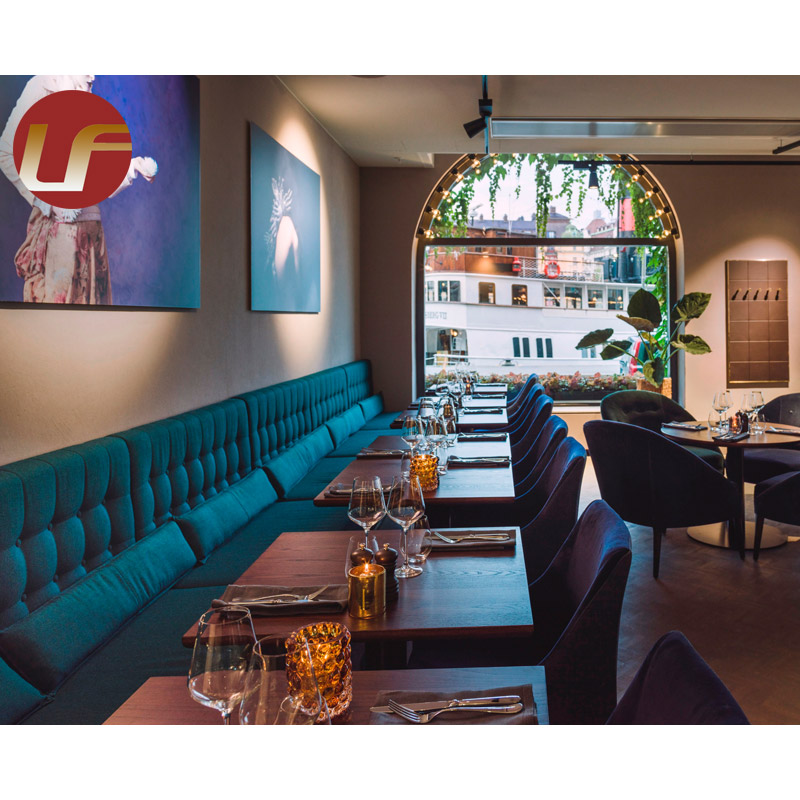 New Design Restaurant Furniture Solid Wood Booths Bench Seat Wall Style Seating Booth Sofa Chair And Table