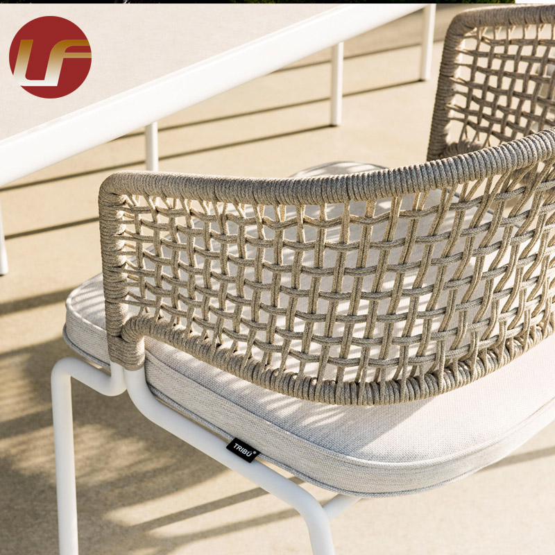 Hotel Outdoor Furniture Hotel Dining Chair Aluminum Rope Outdoor Chair Restaurant Garden Chair 
