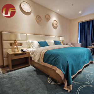 Hotel Wood Bed With Nighstand Sets for Hotel Furniture